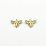 Bee Shape Zinc Alloy/Rhinestone  Earrings 50pcs