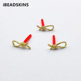 100pcs Zinc Alloy Bow Shape Ear Stud Earrings DIY Parts