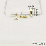 100pcs Zinc Alloy Rectangle Ear Studs, Earring DIY Parts