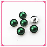 20 PCS 12mm Dark Green Pearl Snap Buttons for Crafts