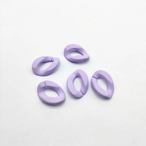 200pcs Rubber Chain-Shape Beads for Earrings Parts, Jewelry Accessories