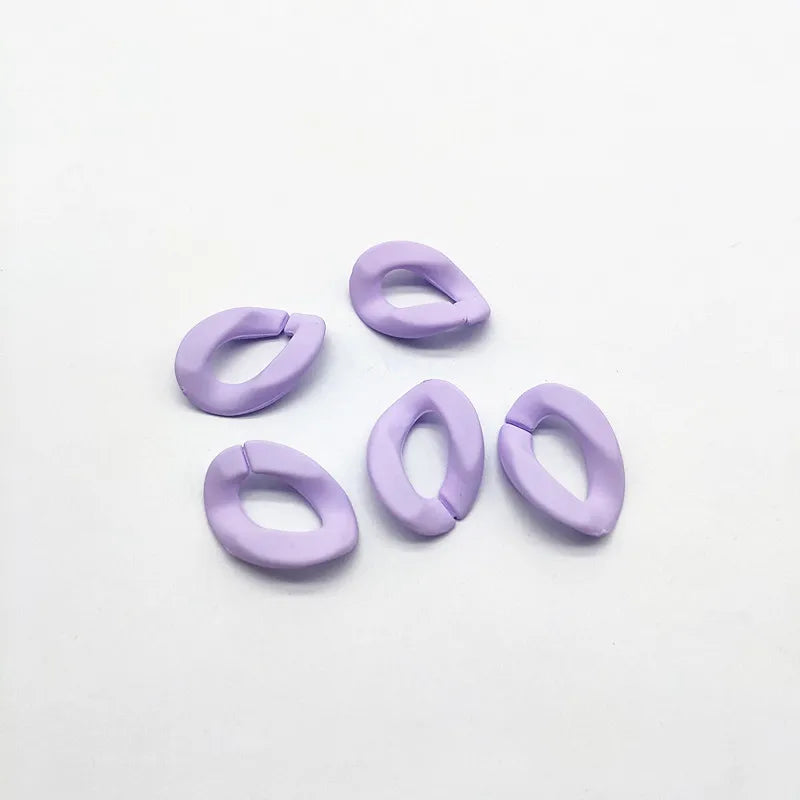 200pcs Rubber Chain-Shape Beads for Earrings Parts, Jewelry Accessories