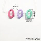 200pcs Rubber Chain-Shape Beads for Earrings Parts, Jewelry Accessories