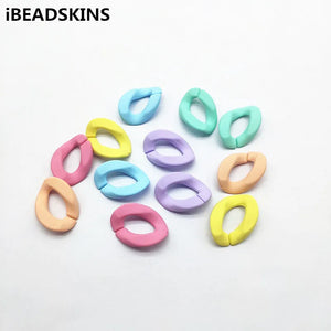 200pcs Rubber Chain-Shape Beads for Earrings Parts, Jewelry Accessories