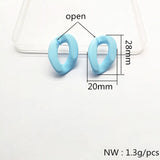 200pcs Rubber Chain-Shape Beads for Earrings Parts, Jewelry Accessories