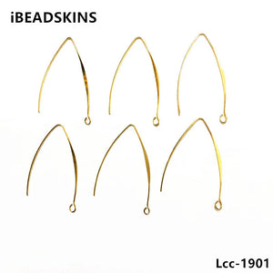 200pcs 43x22mm Copper Earring Hooks Kidney Ear Wires Findings DIY Jewelry Making