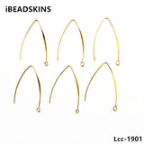 200pcs 43x22mm Copper Earring Hooks Kidney Ear Wires Findings DIY Jewelry Making