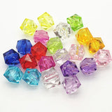 20MM Chunky Clear Acrylic Cubic Beads for Jewelry Making