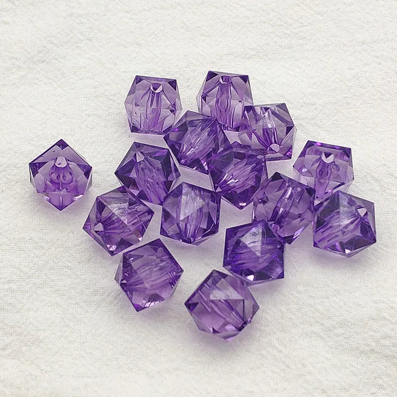 20MM Chunky Clear Acrylic Cubic Beads for Jewelry Making