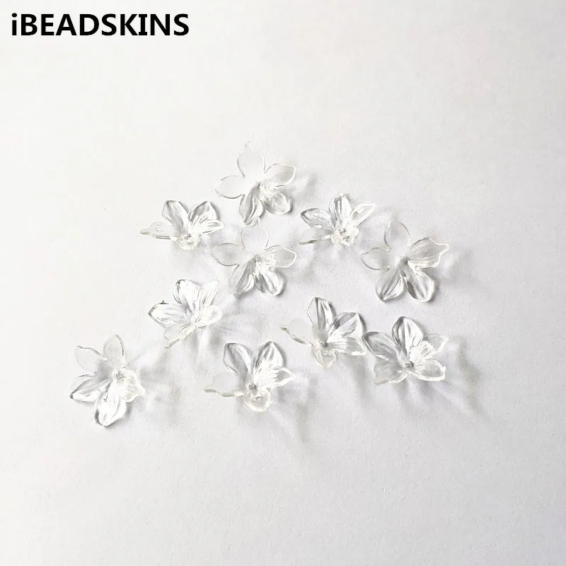 Clear Acrylic Flower Beads 1400pcs for DIY Jewelry Making