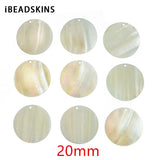 100pcs/lot Shell Coin Earring Charms 20mm Stud Earring Parts