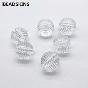 20mm 110pcs Clear Striped Ball Beads for Earrings