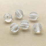 20mm 110pcs Clear Striped Ball Beads for Earrings