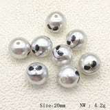 20mm 50pcs Acrylic Round-shape Charm Earring Parts Jewelry Findings
