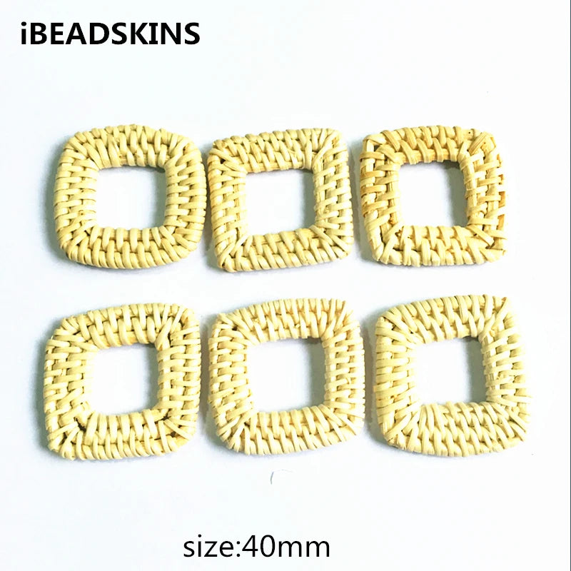 20pcs 40mm Square-Shaped Charm Beads for DIY Jewelry