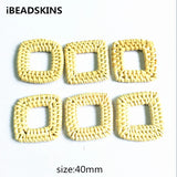 20pcs 40mm Square-Shaped Charm Beads for DIY Jewelry