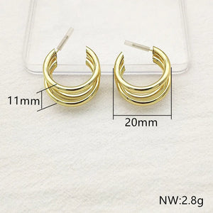 50pcs C-shape Ear Stud for Hand Earrings DIY parts