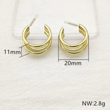 50pcs C-shape Ear Stud for Hand Earrings DIY parts