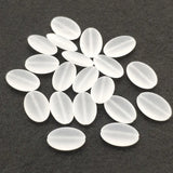 460pcs Clear Frosted Oval Shape Beads for DIY Jewelry Making