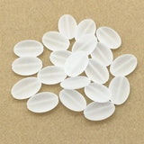 460pcs Clear Frosted Oval Shape Beads for DIY Jewelry Making