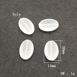 460pcs Clear Frosted Oval Shape Beads for DIY Jewelry Making