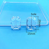 Clear Acrylic Cuboid Shape Beads for Earrings 240pcs