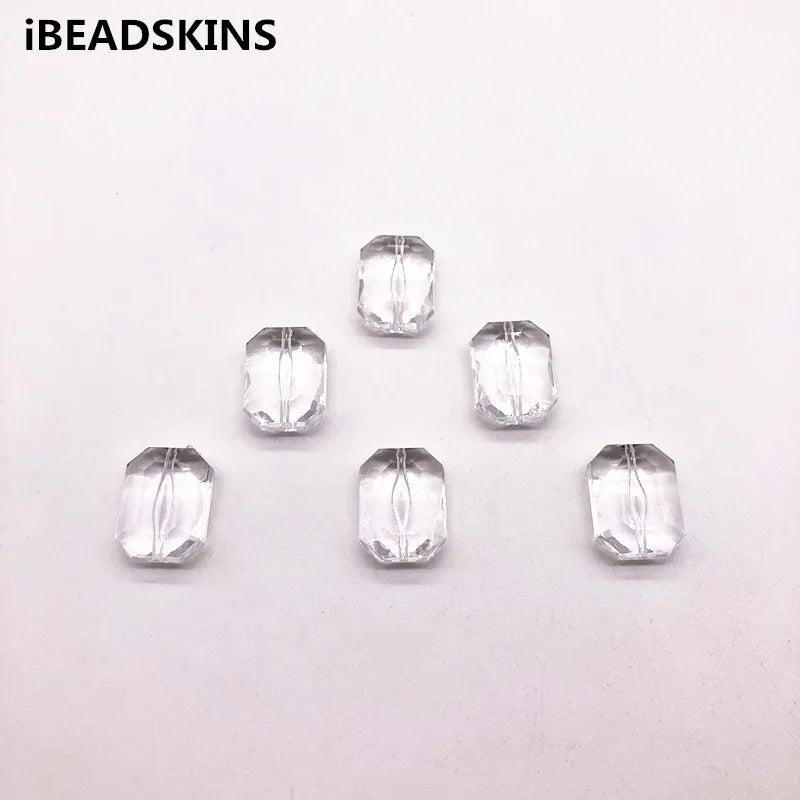 Clear Acrylic Cuboid Shape Beads for Earrings 240pcs