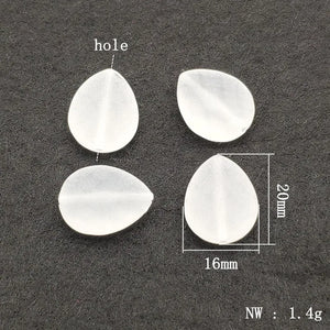 Clear Frosted Drop Beads 320pcs Necklace Earring DIY Parts