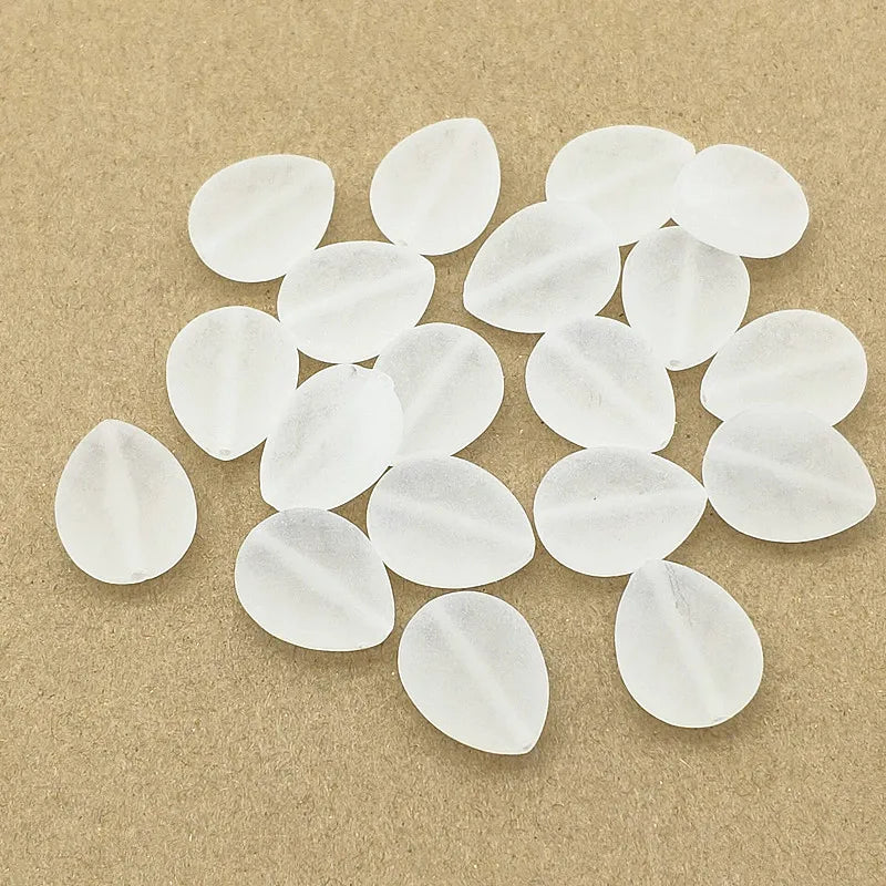 Clear Frosted Drop Beads 320pcs Necklace Earring DIY Parts