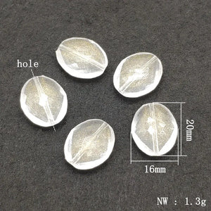 Clear Oval Beads for Necklace Earring DIY Parts
