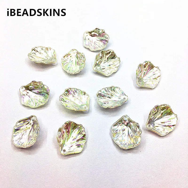 200pcs Aurora/AB Petal Beads for Jewelry Making DIY