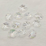 200pcs Clear Aurora Effect Leaf Beads for DIY Jewelry