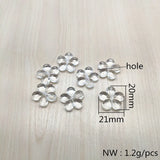 Clear Acrylic Flower Beads for Necklace Earrings Jewelry DIY