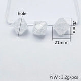 Clear Crack Abacus Shape Beads for Jewelry Necklace Earrings DIY