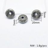 200pcs CCB Rhodium Tire Shape Beads Earrings Findings DIY