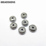 200pcs CCB Rhodium Tire Shape Beads Earrings Findings DIY