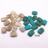 400pcs Acrylic Marble Rectangle Beads for Earrings DIY