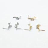 20x9mm 50pcs Cubic Zirconia Ear Stud for Earrings DIY