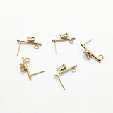 20x9mm 50pcs Cubic Zirconia Ear Stud for Earrings DIY
