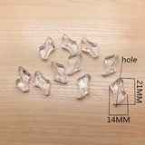 600pcs Clear Acrylic Quadrilateral Shape Beads for Earrings DIY