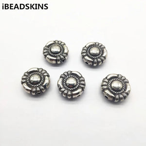 Rhodium Round Beads for Earrings 21mm 100pcs
