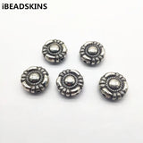 Rhodium Round Beads for Earrings 21mm 100pcs