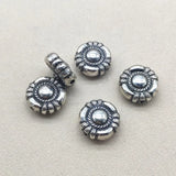 Rhodium Round Beads for Earrings 21mm 100pcs