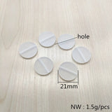 300pcs Clear Frosted Acrylic Coin Beads for Jewelry Making DIY