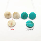 300pcs 21mm Solid Acrylic Coin Shape Beads for Earrings