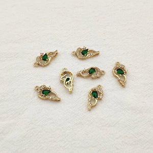 Crystal Dolphin Charm for DIY Earrings, 50PCS