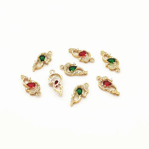 Crystal Dolphin Charm for DIY Earrings, 50PCS