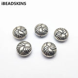 100pcs CCB Rhodium Round Beads for Earrings Parts