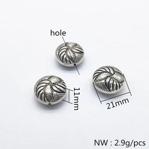 100pcs CCB Rhodium Round Beads for Earrings Parts