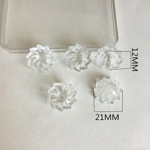 320pcs Clear Acrylic Torus-Shaped Beads for Earrings, Jewelry Making DIY